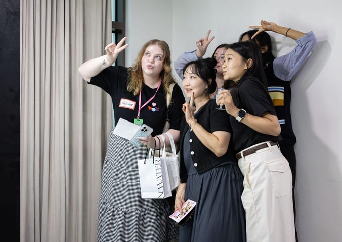 A group of foreign residents together at a Soo House community event in Korea